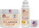 Arnica Cream & Arnica Gel Rolls-On 2PK for Bruising and Sweelling, Soothe Sore Muscles & Joints with Vitamin K, 30% Arnica Montana, Hyaluronic Acid & L- Arginine