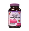 Bluebonnet EarthSweet Methylfolat 1000 mcg Cellular Active Coenzim 5-MTHF L Methyl Felour Support - Prenatal & Energy - Non-GMO, Vegan, Gluten- Free - Raspberry - 90 Tewable Tablets