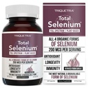 Total Selenium - 200 mcg, Plant-Based Selenium - Full Spectrum, Berisi 4 Unsur Organik dari Selenium Termasuk Selenomethionine - Berasal dari Bawang - 60 Kapsul
