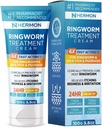 Hermon Powerful Antifungal Ringworm Cream - Effective Treatment for Stubborn Ringworm, Jock Itch, Eczema, Tinea Versicolor, Athlete Foot - for Dewats and Kid - 100ml