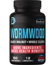 Premium Wormwood Extract Capsules - 5 Month Supply for Imune - 12 Herbs dicampur dengan Black Walnut Leaves, Ginger, Turmeric & More - 150 Counts