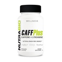 NutraBio CaffPlus, Caffeine Sumber Dual dengan Theanine untuk Boost Energi Healthy - 60 Capsules Vegetable