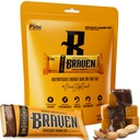 Braven Bar Chocolate Caramel Nut Energy Bars (1.59 oz, Pack of 10) - Energi Chews dengan 5g Protein - OntheGo Energy Snacks for Running, Hiking, and Sports - Gluten Free Snacks for Substained Energy Boost