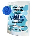 Powder Biru Organik Spirulina - Bulk 1 Pound Pack, 100% Phycocyanin, Pure Superfood dari Blue Algae - untuk Warna Makanan Alam, Smoothies & Protein Minuman, Vegan - Air Murni Terekstrak
