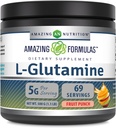 Amazing Formula L- Glutamine Powder = 124; Amino Acid Suplement; Non-GMO 124; Gluten Free Alag4; Made in USA (Fruit Punch 124; 1 Lb)