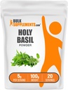 BulkSuplements.com Holy Basil Powder - Holy Basil Suplement, Holy Basil Powder - Tulsi Holy Basil, Herbal & Gluten Free, 5g per Serving, 100g (3.5 oz) (Paket 1)