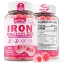 Gummies Besi untuk Perempuan & Pria - Besi Bisglycinate dengan Vitamin C Founding B12 Zinc untuk Dewasa, Besi Lembut Chewable untuk Defisiensi Besi, Boost Energi, Tidak Konstipating & Setelah Rasa, Sugar- Free 1 Pack