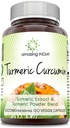 Amazing India Turmeric Curcumin 1000 Mg per Serving 124; 120 Veggie Capsules Suplement