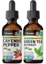 BIO KRAUTER Cayenne Ticture 2 Fl Oz. & Green Tea Tincture 2 Fl.