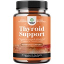 Herbal Thyroid Dukung Kompleks - ImpotKelp Iodium Suplemen dengan L Tyrosine, Bladderwrack, Selenium & Pure Ashwagandha untuk Hormone Saldo - Mood & Energy Dietary Pills - 60 Count
