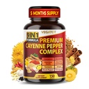 Organik Cayenne Pepper 9IN1 Kompleks with Cinnamon, Ginger, Turmeric for Overall Health, Immune System, Ditraffic Wellness (150 Count (Pack of 1))
