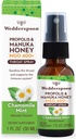 Wedderspoon Propolis dan Manuka Honey Throat Spray, Chamomile & Mint, 1 Fl Oz (Pack of 1), Sore Throat Relief, Natural Immune Support