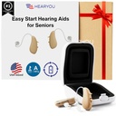 Rechargable Digital Hearing Aids, 16- Channel Sound Processing, Premium Comfort Design, Pair (Sand Beige)