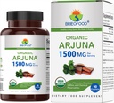 Brieofood Organic Arjuna 1500mg, 45 hamba, Vegetarian, Gluten Free, 90 tablet Vegetarian