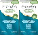 Estroven Complete + Ashwagandha Multi- Symptom Menopause Suplement for Women - Clinically Proven Ingregents Provide Menopause Relief & Night Sweats + Hot Flash Relief * - 4 Month Supply (Paket 2)