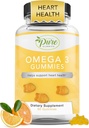 Pure By Nature Omega 3 Gummies for Dewata & Kids, Omega 3 Acid Supplemen dengan Omega 3 6 9 for Circulation Dupport, No Fish Oil Orange Flavor Omega Gummies, 60 Days Suppply (60 Count)