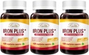 Lovita Iron 18 mg, 6 dari 1 Tambahan Besi bagi Perempuan, dengan Vitamin C, Dong Quai & B12, Vegan Vitamin untuk mendukung Produksi Sel Darah Merah Tanpa Konstipasi, 120 Kapsul (Paket 3)