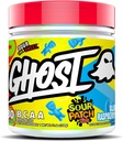 GHOST BCAA Powder Amino Acids Suplement, Sour Patch Kids Blue Raspberry - 30 Servings - Sugar- Free Intra, Post & Pre Workout Amino Pounder & Recovery Drinder, 7G BCAA