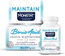dari The Makers of Monisstat, Keep Boric Acid Suplotories for Women, Fragrance- Free Inserts for Vaginal Odor Control dan pH Balance Without Irritation, 30 Count