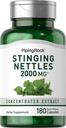 Piping Rock Stinging Nettle Capsules 2000 mg 124; 180 Pil 124; Konsentrasikan Leaf Extract 126; Non-GMO & Gluten Free Herbal Suplemen