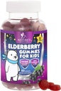 Anak-anak Hamilune Dukung Elderberry Gummies - Daily Children 's Vitamin C, Zinc & Kid Animation Dumi - Nature' s Sambucus Elderberry Suplemen, Vegan, Gluten- Free, Tasty Berry Flavor - 60 Gummies