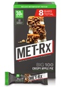 Met- Rx Big 100 Protein Bar, Pengganti Meal, 30G Protein, Gluten Free, Crispy Apple Pie, 3.52 oz. ea, 8 Count (Packing May Vary)
