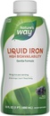 Nature 's Way Liquid Iron, 100% Daily Value, 18 mg Iron sebagai Ferric Glycinate per Serving, No Sugar Added, Berry Flavored, 16 Fl Oz (Packating May Vary)