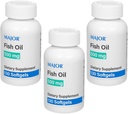 MAJOR Oil Ikan 500mg Softgel - Omega- 3 Tambahan Minyak Ikan - Tambahan Diet - 130 Cacah (3 Pack)