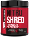 Jacked Factory NITROSURGE Shred Pre Workout Suplemen - Energy Booster, Instant Strength Gains, Sharp Focus, Powerful Pumps - Nitric Oxide Booster & PreWorkout Quoder - 30Sv, Fruit Punch