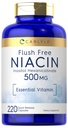 Carlyle Niacin Flush Free 500mg 124; 220 Capsules 12.4; Non-GMO dan Gluten Free Escule Vitamin