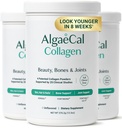 ALGAECAL Collagen - 4 Clanicley- Didukung Peptides VERISOL, FORTIGEL ®, UC-II ®, FORTIBONE ®, Anti- Aging Hydrolyzed Powder, 3 Packs, Dibuat di AS