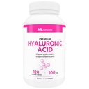 ML Premium Hyaluronic Acid 100 mg 120 Vegetable Capsules, Satu hari (4 Bulan Supply), Premium Kualitas, NSF- Sertifikasi & cGMP- Compliant.