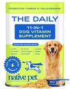 Pet Dog asli & Suplemen - 11 -1 Multivitamin Powder untuk Dogs Food Topper - Collagen, Glucosamin, Progories, Omega & More - Supports Healthy Gut, Mobility & Overall Health -30 Scoops