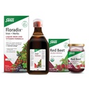 Floradix Iron & Herbs (23,7 oz) & Salus Red Beet Crystales (7 oz) - Iron Suppport Energi Kesehatan * & Organik Nutration Beet Root Drink Mix