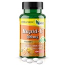 Amerika Medis & Science Rapid-C 500mg Vitamin C Tambahan (1 Paket 100 Tablet) Energi Booster, Dukungan Sistem Ammune Harian, Antioksidant 14; Vegan, Non-GMO Berlapisan Ascorbic Acid untuk Pria & Perempuan