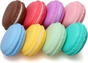 Koolrunner Macaron Case, Mini Macaron Box, Macaron Cute Pill Box, Kotak Penyimpanan Perhiasan Macaron yang berwarna, Kotak Penyimpanan Bentuk Permen Penangkap Pill Lucu (8PCS)