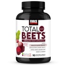 Angkatan Factor Total Beet Tekanan Darah Dukungan Beet Root Kapsul, 1800mg Beet Root Beet Beet Suplemen dengan Hawthorn Berry untuk Mendukung Sirkulasi dan Aliran Darah, 90 Katup Vegetable