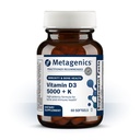 Metagenik Vitamin D3 + K - untuk Kesehatan Artery, Dukungan Imune, Bone & Heart Health * - Vitamin D dengan MK-7 (Vitamin K2) - Non-GMO - Gluten-Free - 60 Softgels - 5.000 IU