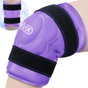 REVIX 20 "Paket Es XXXL untuk Ketidaknyamanan Knee dan Fatigue, Menggunakan Ulang Paket Dingin Ekstra Besar untuk Relaksasi, Penggantian Knee Operasi, Pemotongan Fleksibilitas dan Mobilitas dengan Terapi Dingin, Purple
