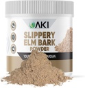 AKI Slippery Elm Bark Powder - Plant-Based Protein, Soothing Remedy for Digetical Wellness & Throat Comfort - Vegan-Friendly, Gluten- Free, Non-GMO & Free from Artificial Addits (4oz / 1113g)