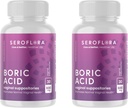 Seroflora Boric Acid Vaginal Suppotory 600 mg - Boric Acid Pills for Women - Intimate Health pH Saldo - Supports Vaginal Odor Control (30ct, 2bottles) Made in USA.