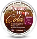 Three Lollies Queasy Drops - Cola Flavor - Relief from Nausea & Travel Sickness, Soothes a Dry Mouth & Settles Stomach - Natural Ingreations - 21 ct