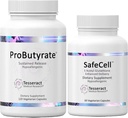 Tesseract ProButyrate Gut Health & SafeCell S-Acetyl Glutathione Neuro Dudle - 600mg + 300mg, 120 + 60 Capsules, Antioksidant & Gut Microbiome Saldo
