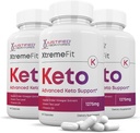 Laboratorium yang direstified (3 Pack) Xtreme Fit Keto ACV Pil 1275MG Formulasikan dengan Apple Cider Vinegar Keto Dukungan Alternatif Blend ke Gummies 180 Kapsul