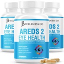JB Wellness AREDS 2 Eye Vitamin & Mineral Suplemen, Berisi Lutein, Vitamin C, Dalxanthin, Zinc & Vitamin Enhance Vision Supplemen - 180 Count