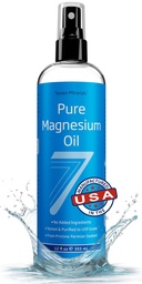 Spray Minyak Magnesium Tujuh Minesium Murni, Besar 12oz, Tingkat USP, Kekuatan Ekstra, untuk Kaki, Tidur, Muscle Pain & Cramps