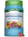 Nature 's Truth Ashwagandha Gummies 124; 60 Count 124; Tropical Flavor 124; Vegan, Non-GMO, & Gluten Free Supplemen