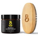 The Beard Club Original Beard Cream & Boar Bristle Brush Beard for Men - Moisturizing and Hydrating for Healthier Factory & Skin - Birchwood Beard Brush for Styling & Taming