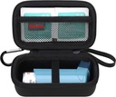 Elonbo Asthma Inhaler Carrying Case, Travel Organize Holder Bag for Ventolin Inhaler, Extra Interior Mesh Pocket Fits Asthma Mediction, Black + Inside Black (CASONLY! Inhaler Medicine Not Included)