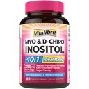 Suplemen Suplemen Inositol, Myo- Inositol & D- Chiro Inositol Fertilitas Suplemen Perempuan, 40: 1 Ideal Rasio, Hormone Balance and Ovarian Dukungan, 80 Vegan Kapsul